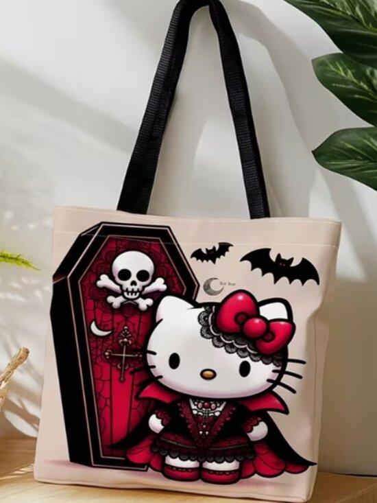 Hello Kitty Handbags - HELLO KITTY “Cute Lil’ Dracula” Goth Shopping Tote Bag (BRAND-NEW & SO CUTE!)‎
